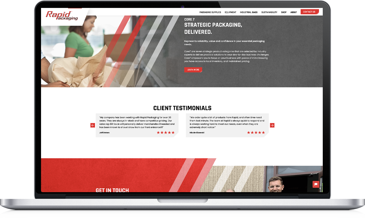 Rapid Packaging Website Design & Development Project