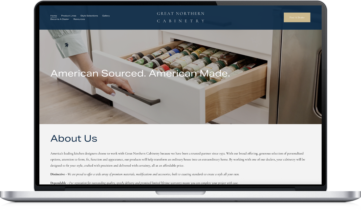 Great Northern Cabinetry - website