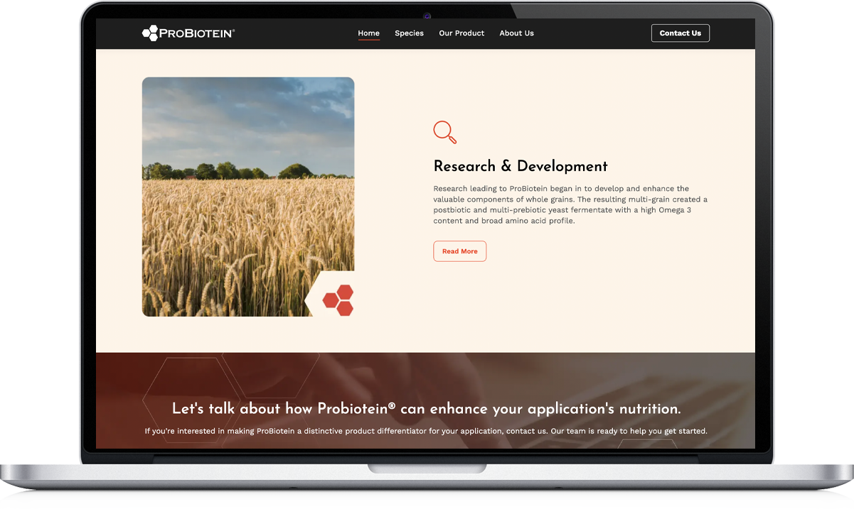 ProBiotein - Website Design & HubSpt Implementation ProBiotein - Website Design & HubSpt Implementation